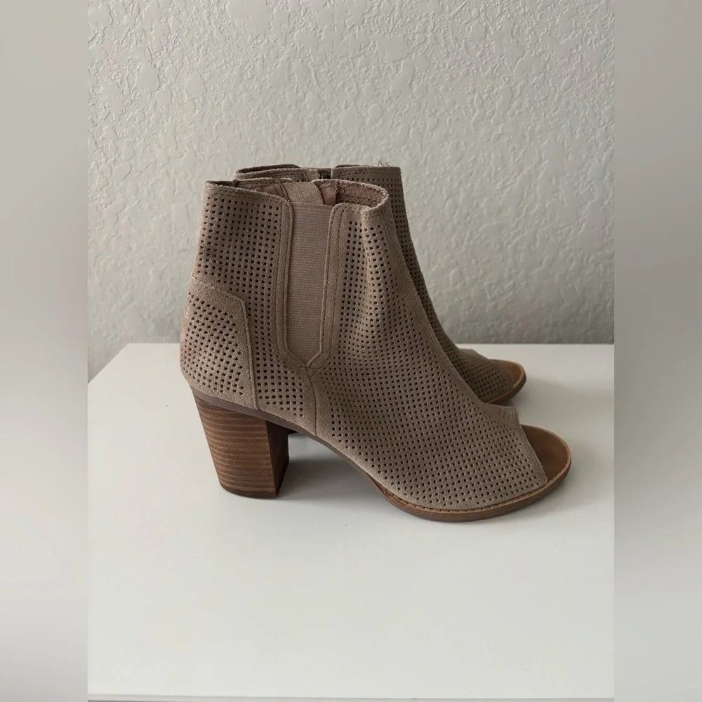 Toms Majorca Peep Toe Bootie Size 9 - Picture 4 of 11